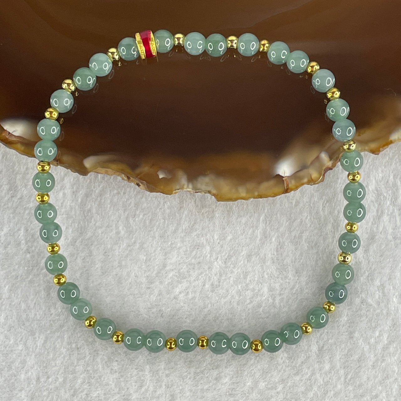 Natural Blue Aventurine Beads Bracelet 8.26g 20cm 4.9mm 37Beads