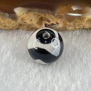 Natural Powerful Tibetan Old Oily Agate Tiger Tooth Daluo Dzi Bead Heavenly Master (Tian Zhu) 虎呀天诛 1.44g 10.3 by 10.3mm - Huangs Jadeite and Jewelry Pte Ltd
