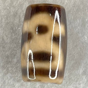 Natural Powerful Tibetan Old Oily Agate Double Cai Shen Dzi Bead Heavenly Master (Tian Zhu) 双财神长天珠 4.73g 19.8 by 11.7mm - Huangs Jadeite and Jewelry Pte Ltd