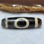 Natural Powerful Tibetan Old Oily Agate Sky Door Serenity 1 Eye Dzi Bead Heavenly Master (Tian Zhu) 一眼天诛 12.89g 46.8 by 13.3mm - Huangs Jadeite and Jewelry Pte Ltd