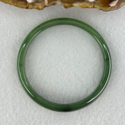 Baby or Kids Type A Green Jadeite Bangle Internal Diameter 44.4mm 13.44g 7.4 by 4.6mm (Slight Internal Lines) - Huangs Jadeite and Jewelry Pte Ltd