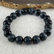 Natural Blue Tiger Eye Quartz Beads Bracelet 29.96g 16.5cm 10.6mm 19 Beads - Huangs Jadeite and Jewelry Pte Ltd