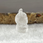 Natural Matt Clear Quartz Labubu Charm Display 3.54g 19.0 by 12.8 by 10.6mm - Huangs Jadeite and Jewelry Pte Ltd
