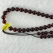 Natural Blood Red with Yellow Amber Beads Necklace 天然血珀项链 12.33g 62cm 5.8mm 108 Beads 6.0mm 3 Yellow Beads - Huangs Jadeite and Jewelry Pte Ltd
