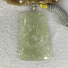 Grand Master Type A Semi Icy Yellowish Green Jadeite Shan Shui with Benefactor 37.39g 65.8 by 44.5 by 5.5mm - Huangs Jadeite and Jewelry Pte Ltd