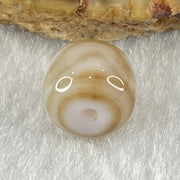 Natural Powerful Tibetan Old Oily Agate Tiger Tooth Daluo Dzi Bead Heavenly Master (Tian Zhu) 1.96g 9.9 by 11.1mm - Huangs Jadeite and Jewelry Pte Ltd