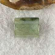 Natural Type A Brownish Green & Green Jadeite Lu Lu Tong Charm Pendant | Cylinder Smooth Fortune & Career (2.57g | 11.7 x 9.6mm | External Rough) - Huangs Jadeite and Jewelry Pte Ltd