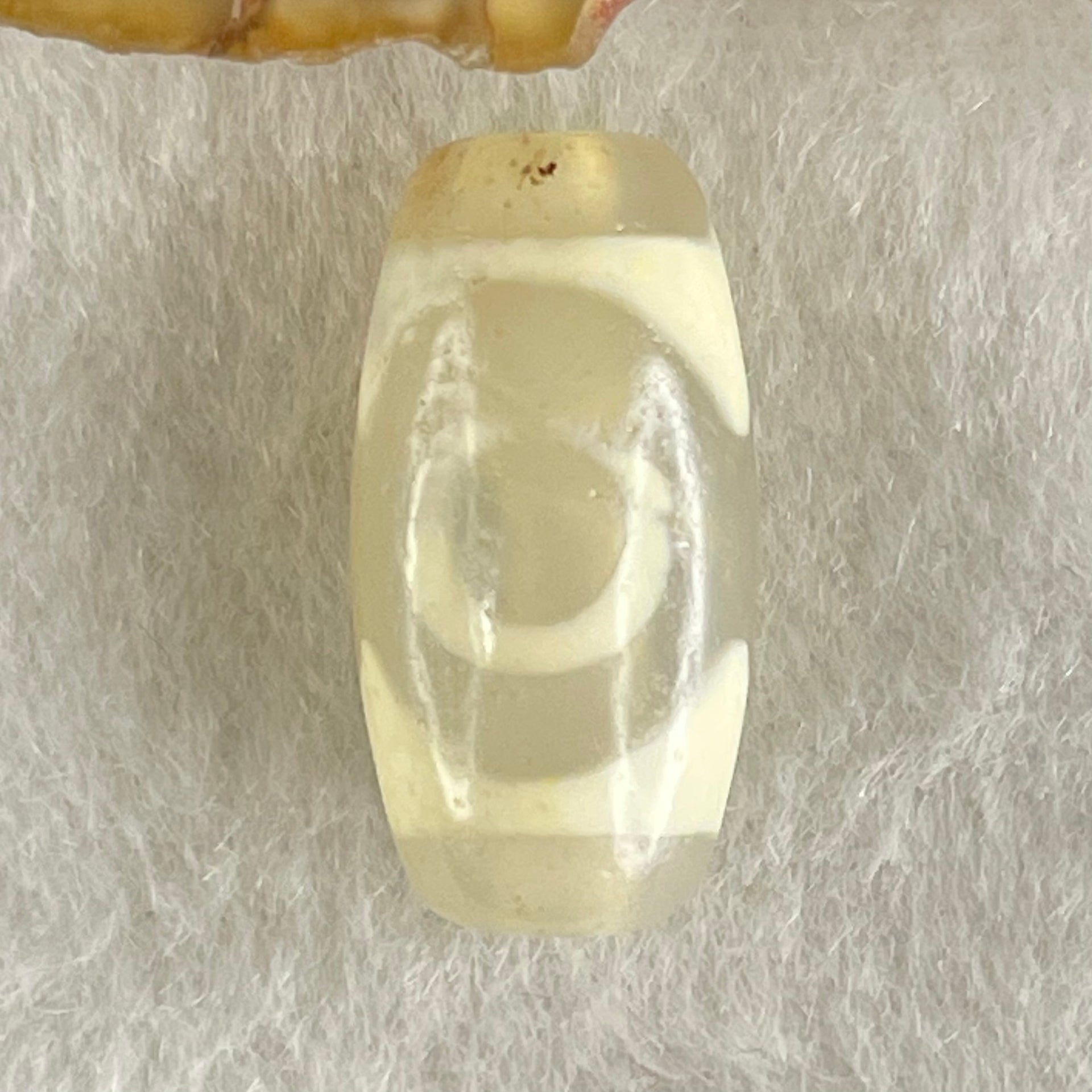 Natural Powerful Tibetan Old Oily Agate 3 Eyes Dzi Bead Heavenly Master (Tian Zhu) 三眼天诛 3.10g 20.2 by 10.2mm - Huangs Jadeite and Jewelry Pte Ltd