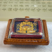 Authentic Thai Butterfly Buddha in Acrylic and Leather Pendent 31.82g 57.4 by 50.9 by 19.3mm - Huangs Jadeite and Jewelry Pte Ltd