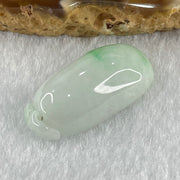 Type A Faint Lavender Green with Apple Green Vein Jadeite Melon Pendant 5.74g 27.0 by 13.1 by 8.4mm - Huangs Jadeite and Jewelry Pte Ltd