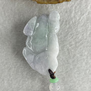 Natural Type A Light Lavender with Green Piao Hua Jadeite Pixiu Pendant 37.40g 42.3 by 25.0 by 16.0mm - Huangs Jadeite and Jewelry Pte Ltd
