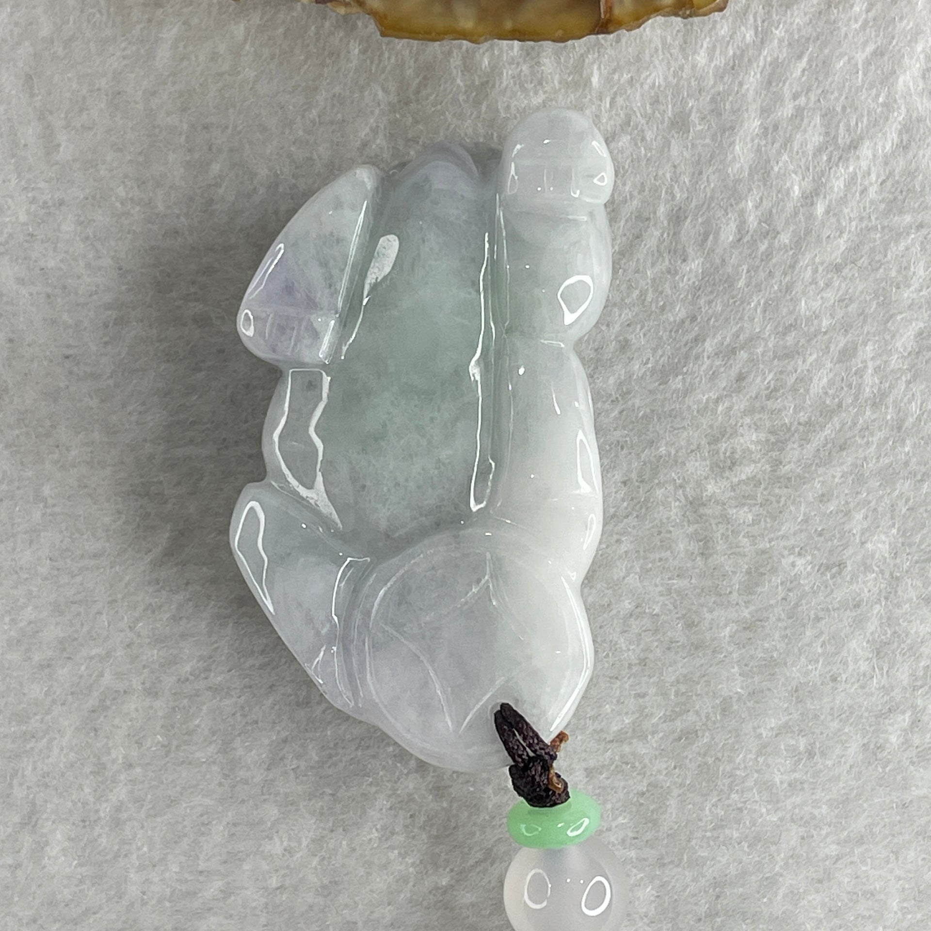 Natural Type A Light Lavender with Green Piao Hua Jadeite Pixiu Pendant 37.40g 42.3 by 25.0 by 16.0mm - Huangs Jadeite and Jewelry Pte Ltd