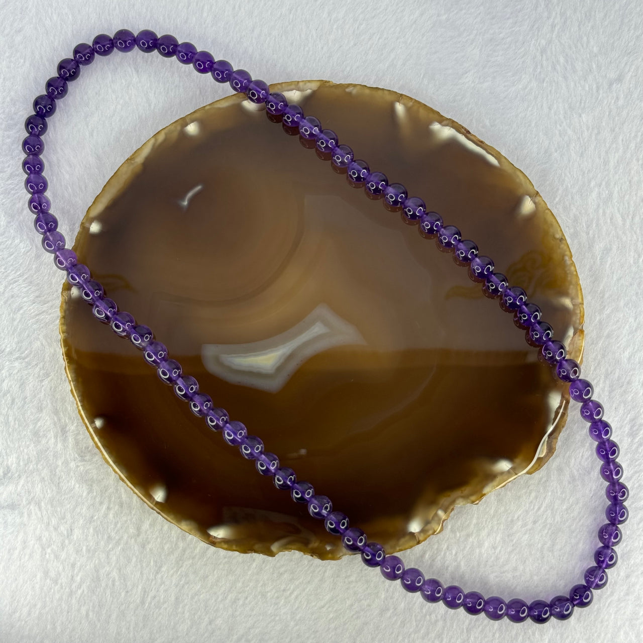 Good Grade Natural Amethyst Necklace 39.39g 52cm 7.2mm 79 Beads - Huangs Jadeite and Jewelry Pte Ltd