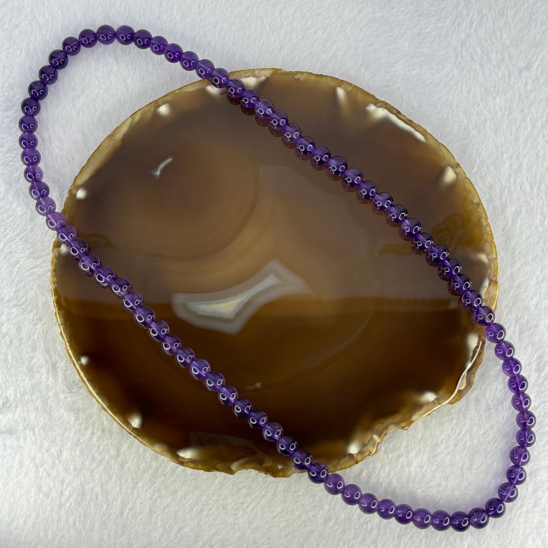 Good Grade Natural Amethyst Necklace 39.39g 52cm 7.2mm 79 Beads - Huangs Jadeite and Jewelry Pte Ltd