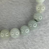 Type a Semi Icy Green Piao Hua 11.0mm 19 Beads Bracelet 42.94g - Huangs Jadeite and Jewelry Pte Ltd