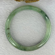 Type A Green Piao Hua Jadeite Bangle Internal Diameter 54.3mm 35.82g 9.9 by 7.5mm (Slight External Line) - Huangs Jadeite and Jewelry Pte Ltd