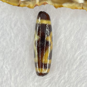 Natural Powerful Tibetan Old Oily Dark and Light Grown Agate Cai Shen Dzi Bead Heavenly Master (Tian Zhu) 6.49g 38.6 by 11.1mm - Huangs Jadeite and Jewelry Pte Ltd