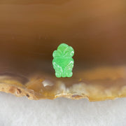 Type A Old Mine Full Green Jadeite Goldfish Charm Stone For Setting 0.25g 10.8 by 6.1 by 1.9mm - Huangs Jadeite and Jewelry Pte Ltd