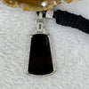Type A Translucent Black Omphasite Jadeite Wu Shi Pai Pendent in 925 Silver 13.10g 35.2 by 21.7 by 4.9 mm - Huangs Jadeite and Jewelry Pte Ltd