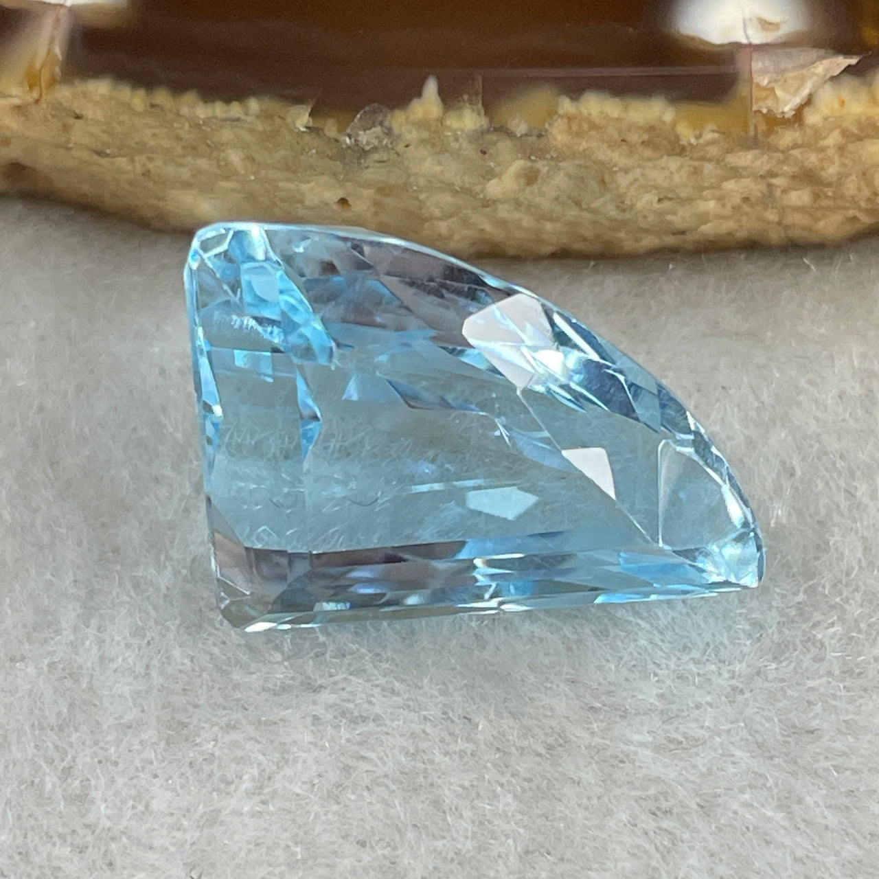 Natural Sky Blue Topaz Trillion Shape 17.64ct 20.4 by 13.0 by 9.8mm - Huangs Jadeite and Jewelry Pte Ltd