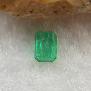 Natural Colombia Vivid Green Emerald (Beryl) Cut-Cornered Rectangular Step cut 0.41ct 5.7 by 3.8 by 2.3mm - Huangs Jadeite and Jewelry Pte Ltd