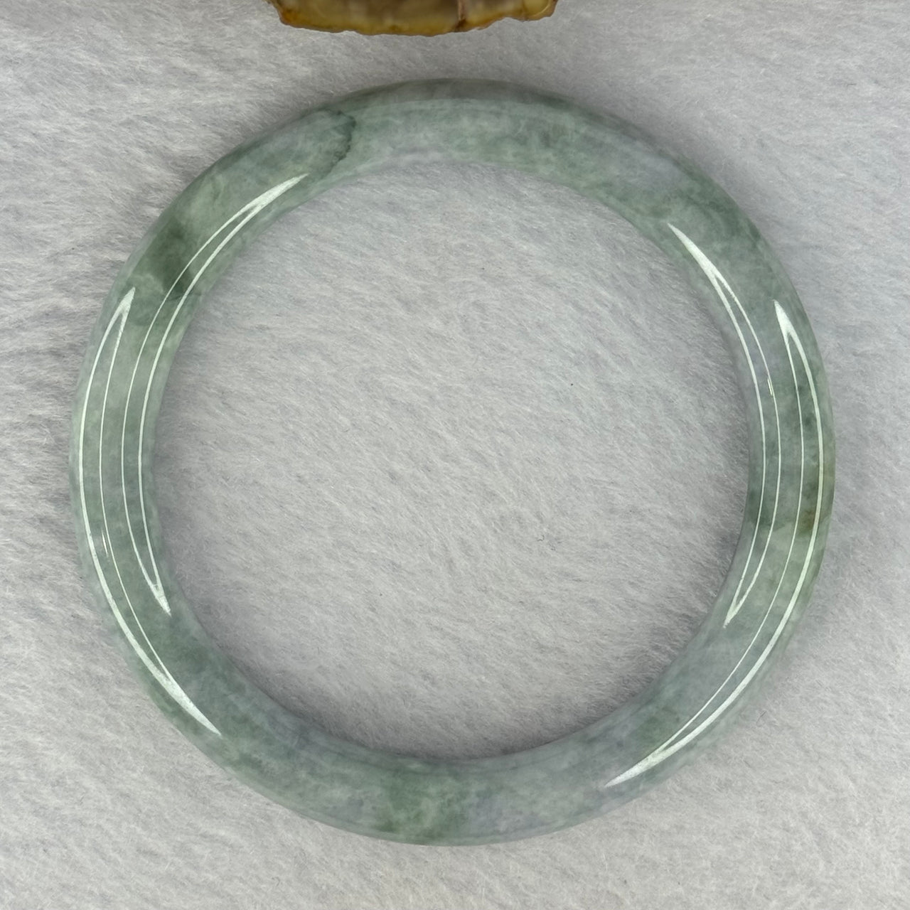Type A Deep Lavender and Green Piao Hua Jadeite Bangle 34.03g Internal Diameter 55.8mm 8.0 by 8.0mm (Internal Line) - Huangs Jadeite and Jewelry Pte Ltd
