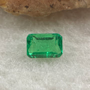 Natural Colombia Vivid Green Emerald (Beryl) Cut-Cornered Rectangular Step cut 0.44ct 5.8 by 4.0 by 2.6mm - Huangs Jadeite and Jewelry Pte Ltd