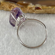 Natural Super 7 in S925 Sliver Ring (Adjustable Size) 4.25g 17.2 by 10.6 by 7.8mm - Huangs Jadeite and Jewelry Pte Ltd