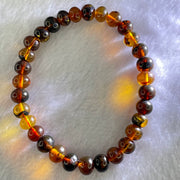 Natural Mixed Amber Beads Bracelet 6.57g 16.5cm 8.0mm 31 Beads - Huangs Jadeite and Jewelry Pte Ltd
