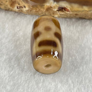 Natural Powerful Tibetan Old Oily Agate Double Cai Shen Dzi Bead Heavenly Master (Tian Zhu) 双财神长天珠 4.84g 20.4 by 11.6mm - Huangs Jadeite and Jewelry Pte Ltd