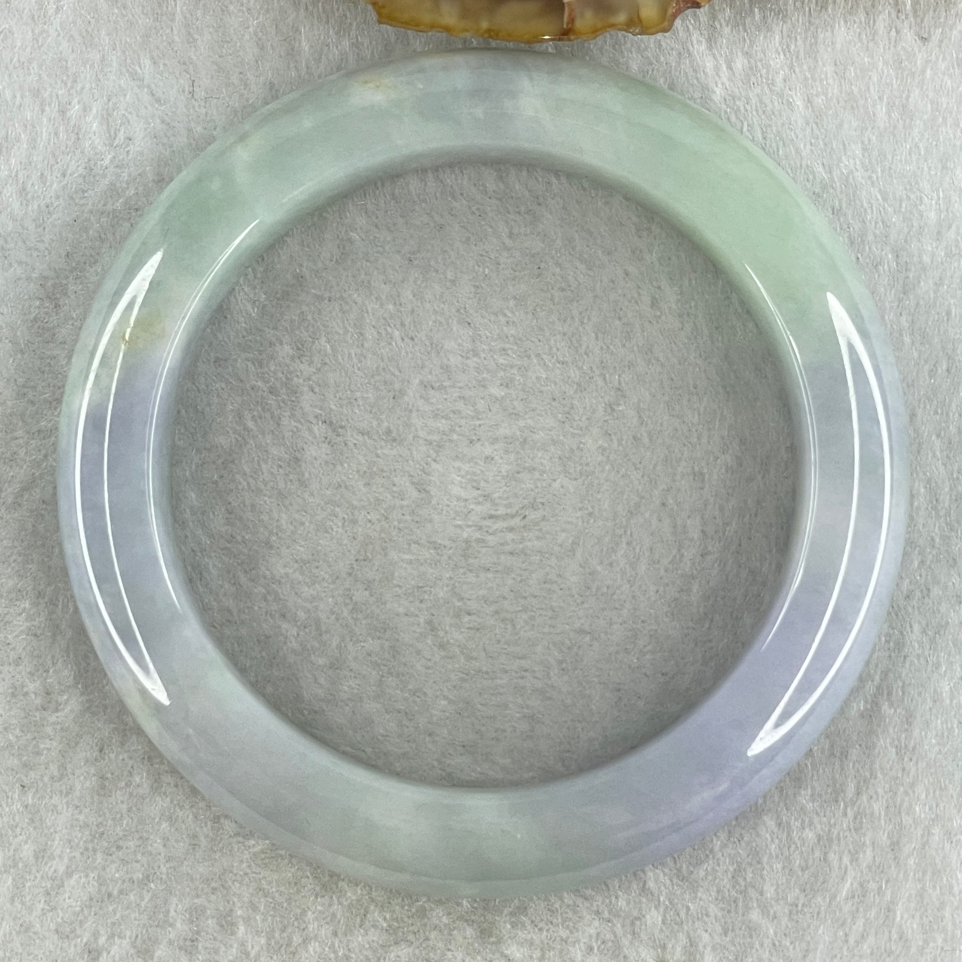 Type A Natural Lavender Light Green Jadeite Bangle 52.93g Inner Diameter 50.9mm 11.5 by 9.3mm (Slight Internal Lines) - Huangs Jadeite and Jewelry Pte Ltd