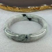 Type A Green Lavender with Dark Green Patches 50.67g Internal Diameter 57.5mm 12.6 by 8.2mm (Internal Lines) - Huangs Jadeite and Jewelry Pte Ltd