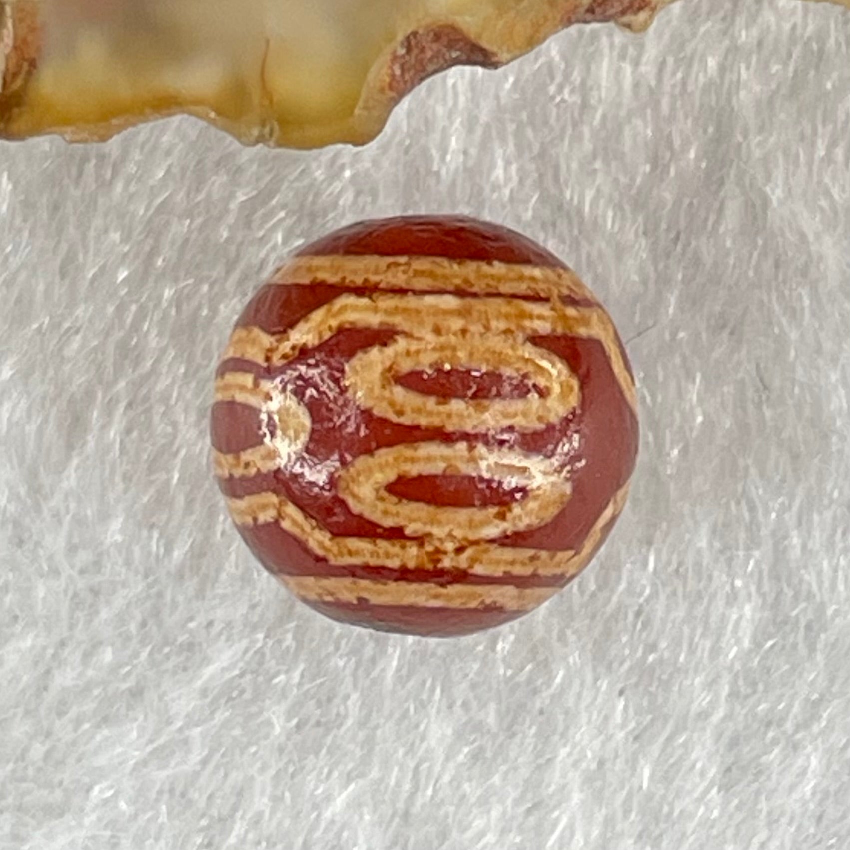 Natural Powerful Tibetan Old Oily Agate 7 Eyes Dzi Bead Heavenly Master (Tian Zhu) 七眼天诛 1.36g 10.0 by 10.2mm - Huangs Jadeite and Jewelry Pte Ltd