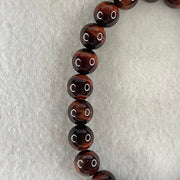 Natural Red Tiger's Eye Quartz Beads Bracelet 17.38g 15cm 8.3mm 23 Beads - Huangs Jadeite and Jewelry Pte Ltd