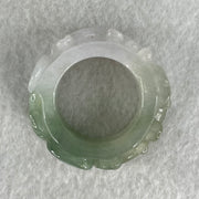 Type A Semi Icy Faint Lavender and Light Blueish Green Jadeite Phoenix Ruyi Ring 22.58g 13.1 by 7.8mm US12.5 HK28.2 - Huangs Jadeite and Jewelry Pte Ltd