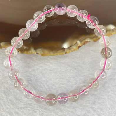 Natural super 7 Crystal Bracelet 15.29g 7.8mm 25beads - Huangs Jadeite and Jewelry Pte Ltd