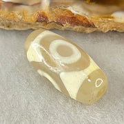 Natural Powerful Tibetan Old Oily Agate 3 Eyes Dzi Bead Heavenly Master (Tian Zhu) 三眼天诛 2.71g 20.1 by 9.8mm - Huangs Jadeite and Jewelry Pte Ltd