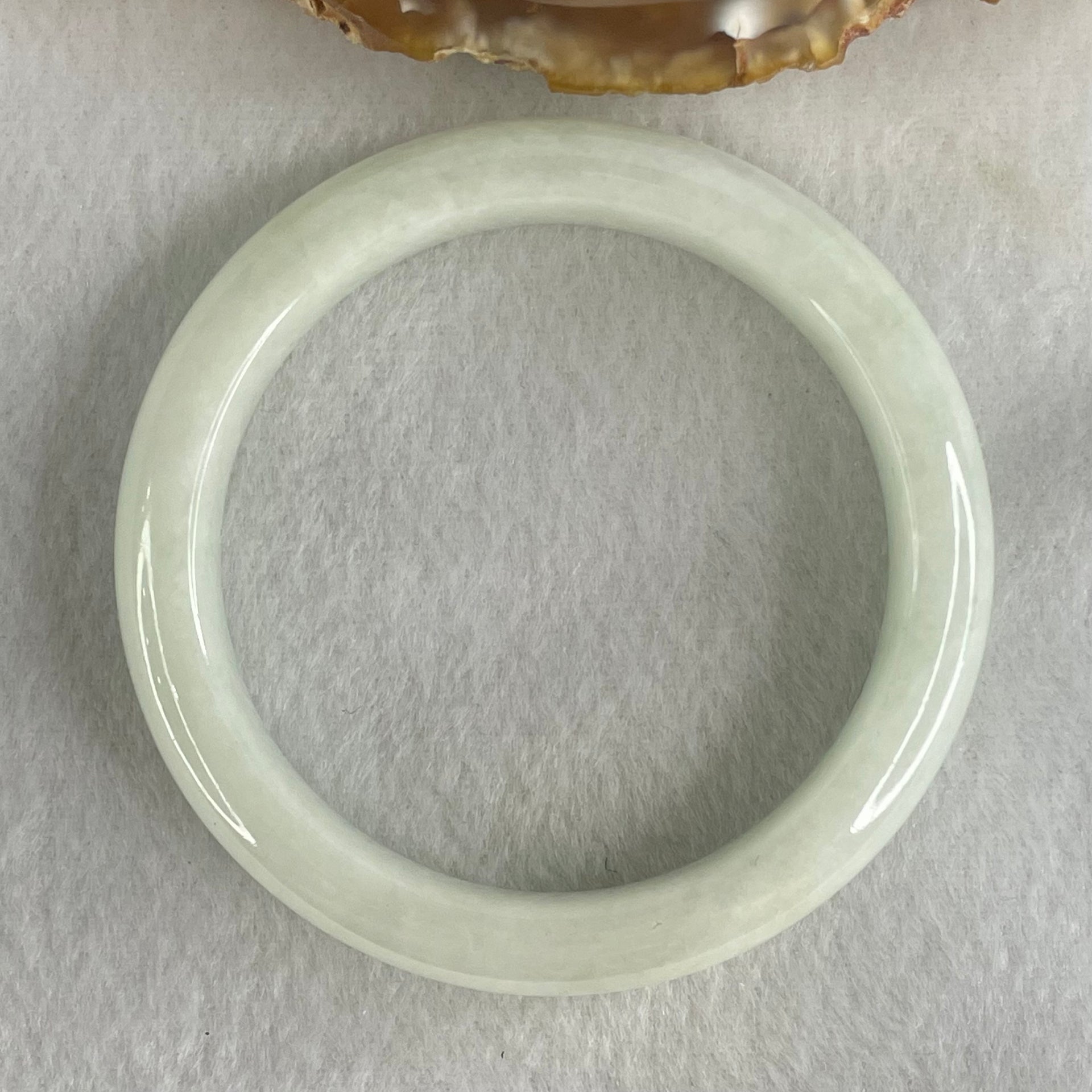 Type A Light Blueish Green Jadeite Bangle 54.57g Inner Diameter 55.1mm 12.4 by 8.4mm (Internal Line) - Huangs Jadeite and Jewelry Pte Ltd