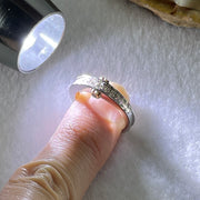 Pre-Love Gold Heart Celestial 18K 750 White Gold with Natural Diamonds Ring 3.40g US4.75 HK10 (Extra 3% for Credit Card included) - Huangs Jadeite and Jewelry Pte Ltd