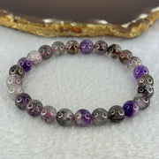 Natural Super 7 Beads Bracelet 19.26g 17cm 8.3mm 25 Beads - Huangs Jadeite and Jewelry Pte Ltd