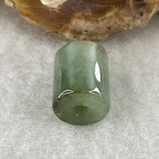 Natural Type A Brownish Green & Green Jadeite Lu Lu Tong Charm Pendant |  Cylinder Smooth Fortune & Career Breakthrough (2.45g | 12.0 x 9.3mm) - Huangs Jadeite and Jewelry Pte Ltd