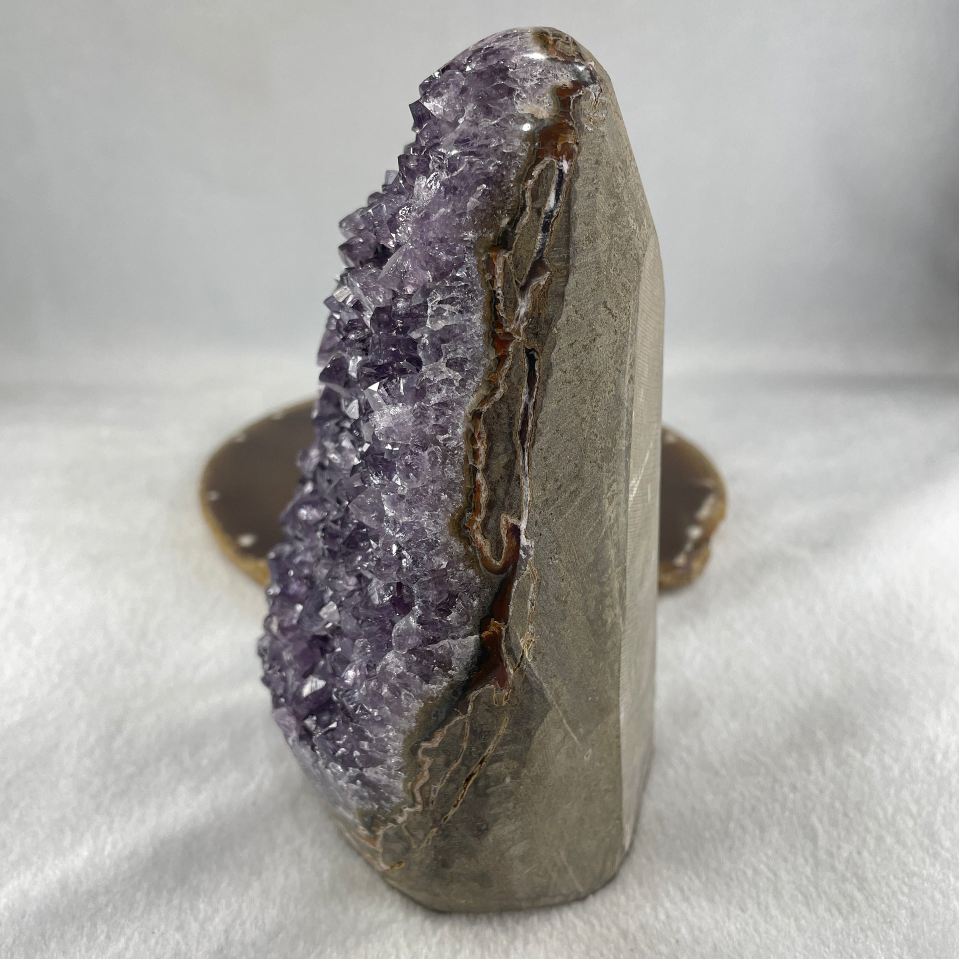 Natural Amethyst Rough Rectangular Shaped Display 1354.7g 90.0 by 81.0 by 145.3mm - Huangs Jadeite and Jewelry Pte Ltd