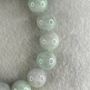 Type A Light Green with Slight Light Lavender Jadeite Beads Bracelet 48.08g 15cm 12.2mm 16 Beads - Huangs Jadeite and Jewelry Pte Ltd
