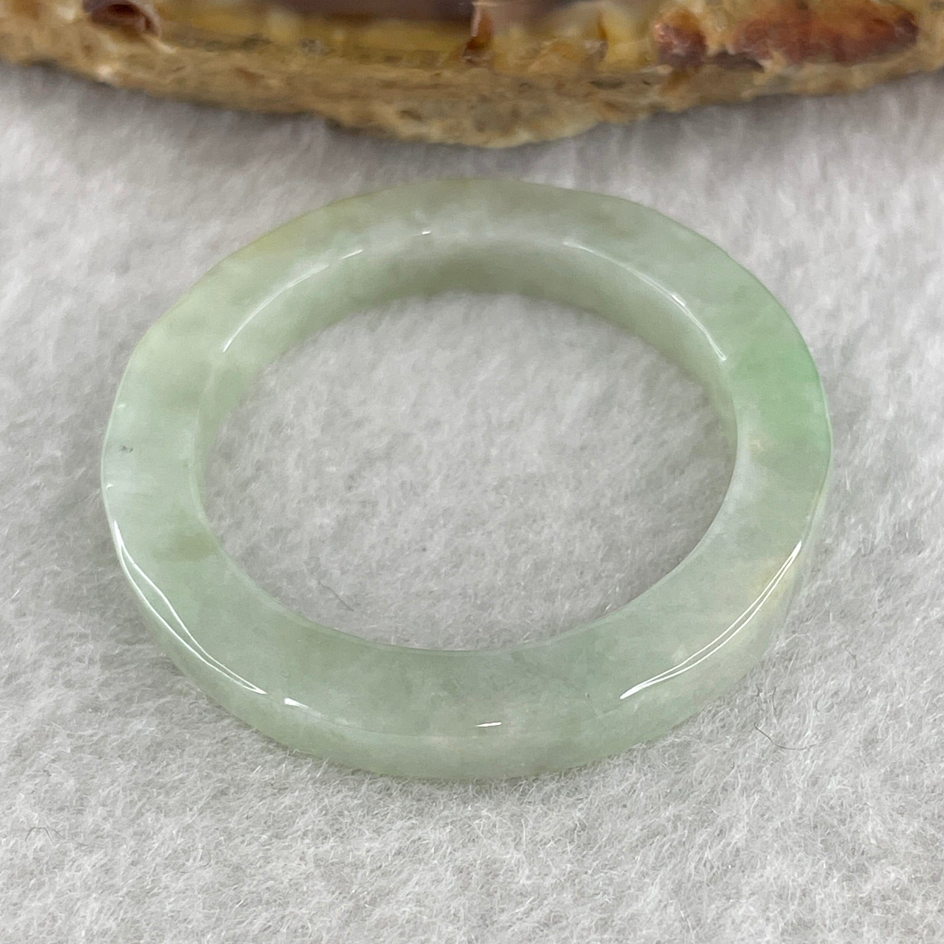 Natural Type A Green Jadeite Ring 5.02g 4.2 by 4.4mm US 15.4 HK 34.9 - Huangs Jadeite and Jewelry Pte Ltd