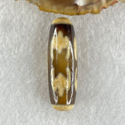 Natural Powerful Tibetan Old Oily Agate 5 Bats Dzi Bead Heavenly Master (Tian Zhu) 五个蝙蝠天诛 8.76g 37.7 by 12.3mm - Huangs Jadeite and Jewelry Pte Ltd