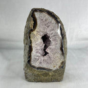 Natural Amethyst Cave with Wooden Stand 3,899.5g 142.8 by 151.0 by 245.0mm - Huangs Jadeite and Jewelry Pte Ltd