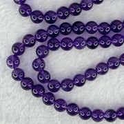 Good Grade Natural Amethyst Necklace 46.64g 53cm 7.8mm 75 Beads - Huangs Jadeite and Jewelry Pte Ltd