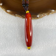 Natural Powerful Tibetan Old Oily Red Agate Benefactor Dzi Bead Heavenly Master Bracelet (Tian Zhu) 25.66g 60.0 by 14.5mm - Huangs Jadeite and Jewelry Pte Ltd