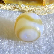 Natural Powerful Tibetan Old Oily Agate Tiger Tooth Daluo Dzi Bead Heavenly Master (Tian Zhu) 2.01g 9.6 by 11.3mm - Huangs Jadeite and Jewelry Pte Ltd