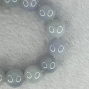 Good Grade Type A Jelly Lavender Jadeite Beads Bracelet 58.50g 16.5cm Diameter 13.4mm 15 Beads - Huangs Jadeite and Jewelry Pte Ltd